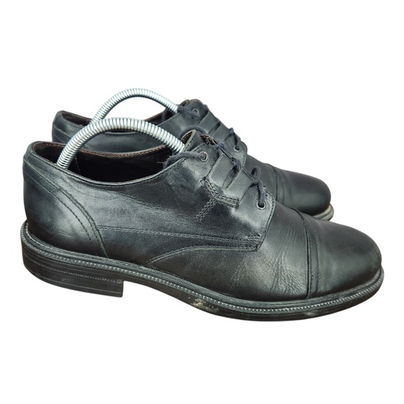 Cable‎ & Co. Oxford Shoes Mens 9 Black Leather Cap Toe Dress Shoes Italy